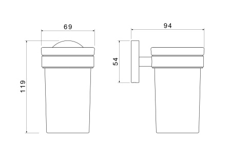 Стакан для ванной Aquatek Европа AQ4104MB черный матовый