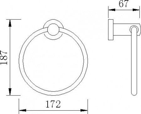 Держатель для полотенца Rush Victoria VI71510 Хром
