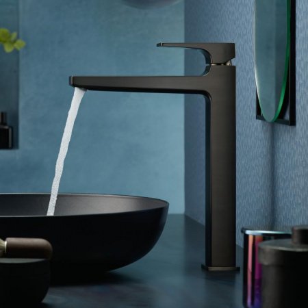 Смеситель для раковины-чаши Hansgrohe Metropol 32512340 хром черный шлифованный