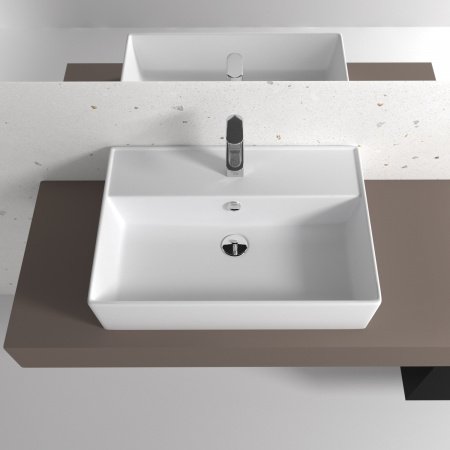 Раковина накладная 60см Sanita Luxe Novel NOV60SLWB01 белый