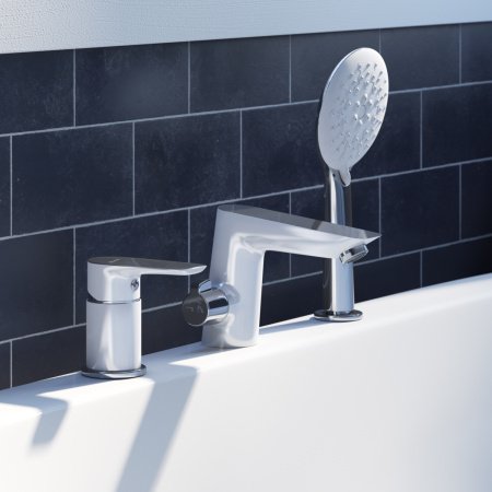 Смеситель для ванны с душем IDDIS Cloud CLOSB30i07 белый/хром