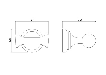 Крючок двойной Aquatek Классик AQ4502MB черный матовый