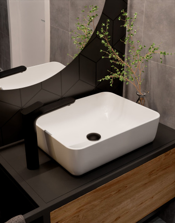 Смеситель для раковины AQUAme Como AQM6514MB черный матовый