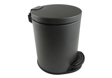 Мусорное ведро с педалью 5л Aquatek Вега AQ4016MB черный матовый