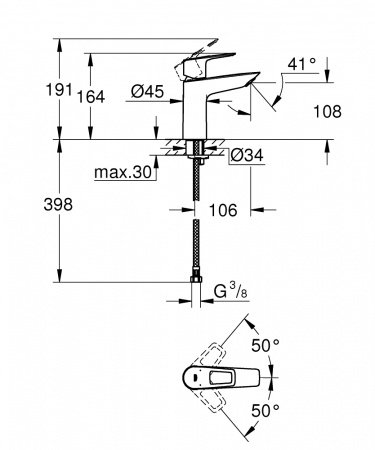 Смеситель для раковины Grohe BauLoop New 23917001 хром