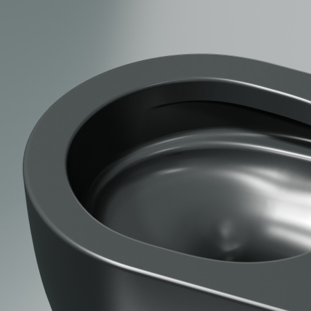 Унитаз подвесной безободковый Ceramica Nova Modena Rimless CN6063MDH антрацит матовый