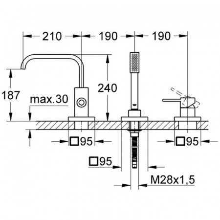 Смеситель для ванны Grohe Allure 19316000 хром