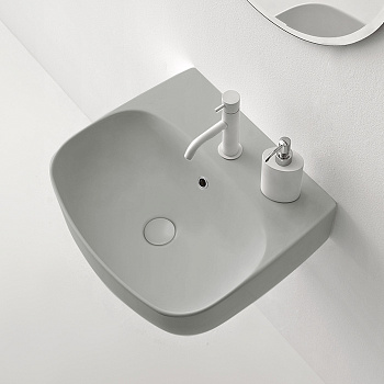 Раковина подвесная / накладная 50см Kerasan Tribeca 534059*1 серый матовый