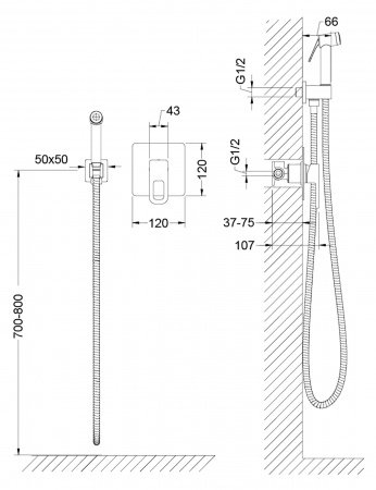 Смеситель для душа Timo Sahara 2080/00SM хром