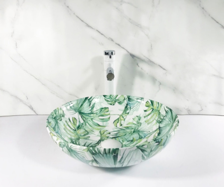 Раковина чаша Bronze de Luxe Flora 3008, зеленый