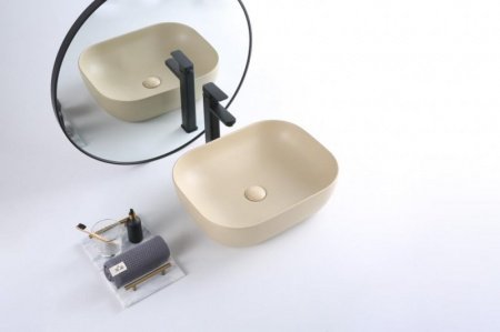 Раковина накладная BelBagno BB1302-H316 бежевый матовый