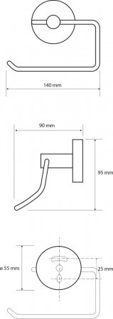 Держатель для туалетной бумаги Bemeta Dark 104112040 Чёрный