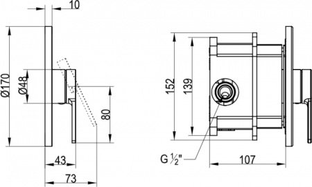 Смеситель для душа Villeroy & Boch Architectura TVS10335200061 хром
