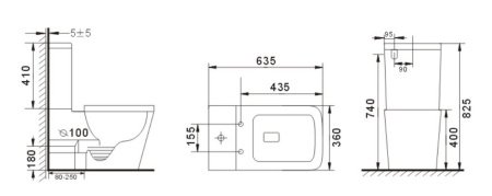 Унитаз напольный безободковый GID Tr2170 с сиденьем микролифт, белый