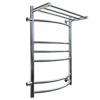 Полотенцесушитель водяной Тругор Приоритет серия 3 73,6х40 хром, с полкой, подключение левое