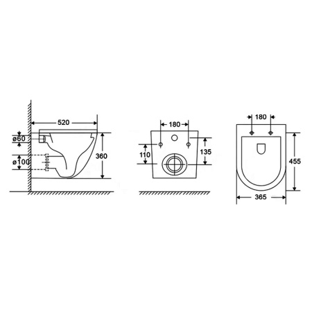 Унитаз подвесной безободковый AQUAme AQM2002L белый, с сиденьем микролифт