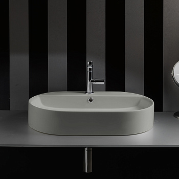 Раковина накладная 65см Kerasan Ciotola 028559*1 серый матовый