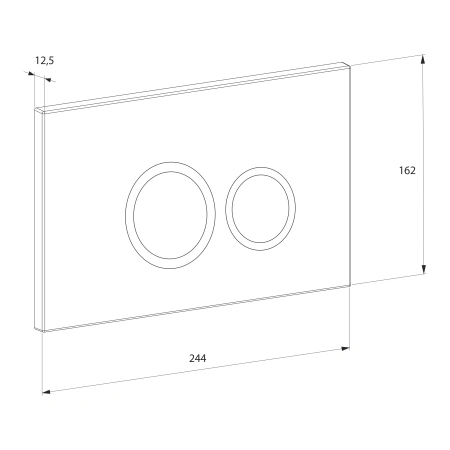 Кнопка смыва для унитазов D&K Bayern DB1529002 хром матовый