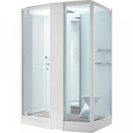 Душевая кабина Orans 89102RW 150x100x220 профиль белый, стекло прозрачное