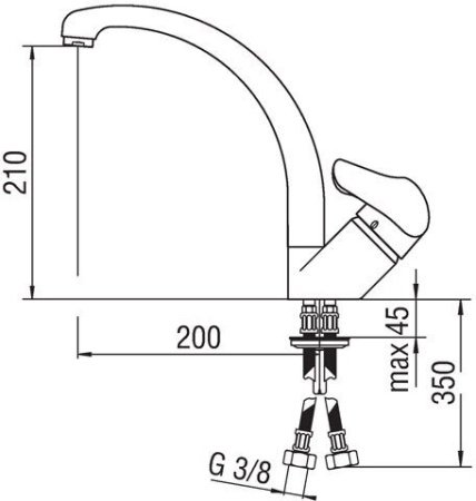 Смеситель для кухни Nobili Hera HE24113CR Хром
