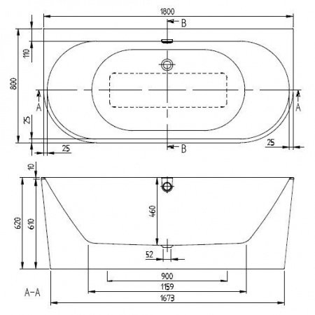 Квариловая ванна Villeroy & Boch Oberon 2.0 180х80 UBQ180OBR9CD00V-01 белая