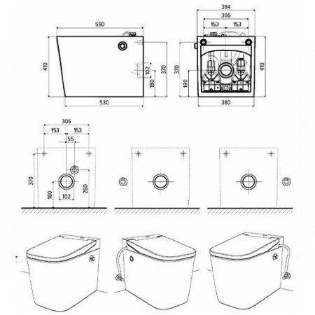 Унитаз приставной безободковый Lemark SATOFSHFS2 белый