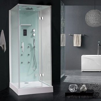 Душевая кабина Orans 8612000 100x90x220 профиль белый, стекло прозрачное