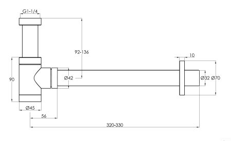 Сифон для раковины Benesque 39010104 латунь брашированная