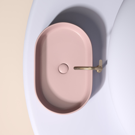 Раковина накладная 60см Ceramica Nova Element CN6048MP розовый матовый