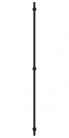 Полотенцесушитель электрический Сунержа Аскет 1650 черный матовый