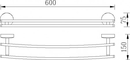 Держатель для полотенец Rush Fiji FI18532 двойной Хром