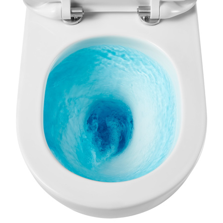 Унитаз подвесной безободковый AQUAme AQM2002PRO белый, с сиденьем микролифт