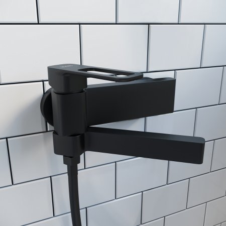 Смеситель для ванны с душем IDDIS Slide SLIBL00i02WA черный матовый