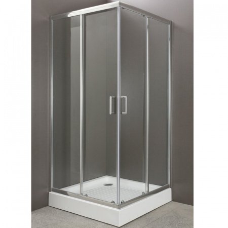 Душевой уголок BelBagno Uno A-2 95x95 профиль Хром стекло прозрачное