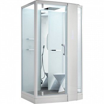 Душевая кабина Orans 89105RW 120x90x220 профиль белый, стекло прозрачное