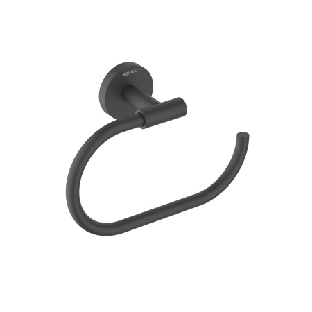 Полотенцедержатель-кольцо Aquatek Оберон AQ4221MB черный матовый
