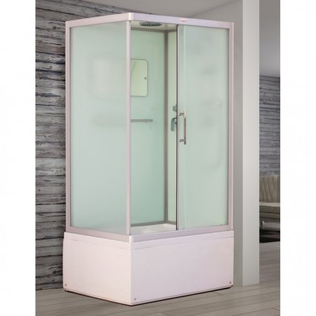 Душевая кабина Esbano ESKB108CKRBR 100x80x210см, профиль хром матовый, стекло рифленое
