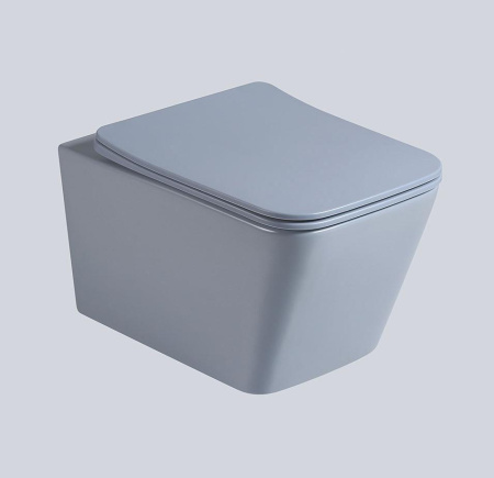 Унитаз подвесной безободковый Vincea Q-Line VT1-12MO океан матовый, с сиденьем микролифт