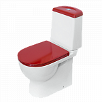 Унитаз Sanita Luxe Best Luxe SL DM Red BSTSLCC07110522 Белый/ с бачком и красным сиденьем Микролифт