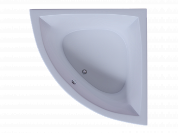 Акриловая ванна Aquatek Юпитер 150x150 см пустая с фр.экр. вклеенный каркас
