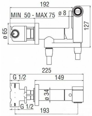 Гигиенический душ со смесителем Nobili AV00600CR хром