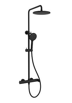 Душевая стойка со смесителем Vincea Rondo VSFS-1R0MB черный матовый