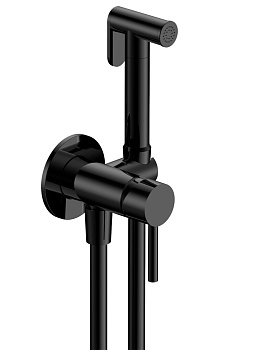Гигиенический душ со смесителем AQUAme AQM6217MB черный матовый