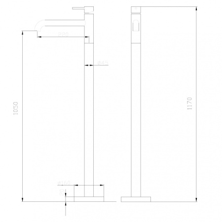 Смеситель ABBER Wasser Kreis AF8140RG напольный для раковины, розовое золото