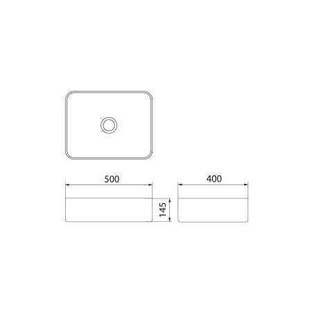Раковина накладная 50см Point Веста PN43703BB бронза матовая
