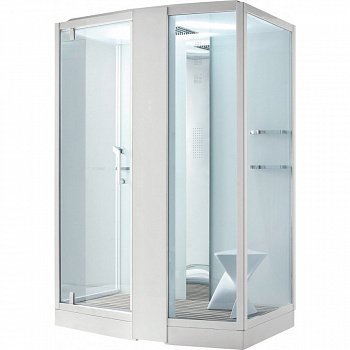 Душевая кабина Orans 89102RW 150x100x220 профиль белый, стекло прозрачное
