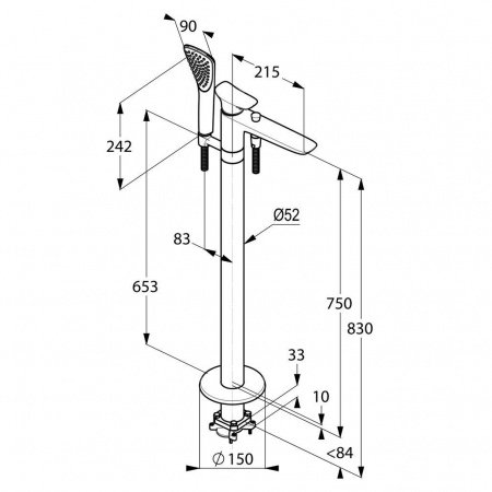 Смеситель для ванны с душем Kludi Ambienta 535900575 хром