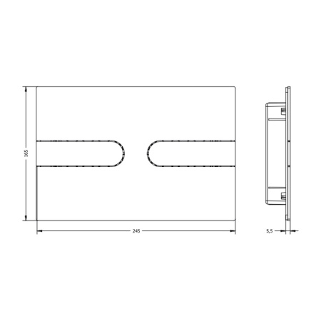 Кнопка смыва ArtCeram INOX-713 713.000.BS нержавеющая сталь