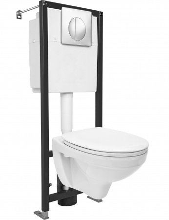 Комплект Cersanit DELFI TPL + BLACK + LEON  хром глянцевый