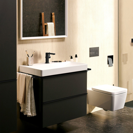 Смеситель для раковины Hansgrohe Tecturis E 73020670 черный матовый